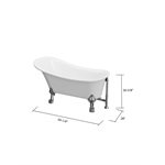 Dora Clawfoot tub 59" with faucet