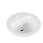 Ingrid Drop-in Ceramic Basin Sink, Glossy White 
