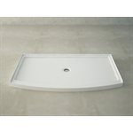 Tina 60" Curved Shower Door with Base- Left Opening 