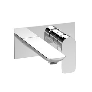 Single lever wall-mounted lavatory faucet, drain not include
