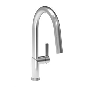 Single hole kitchen faucet with 2-function pull-down spray