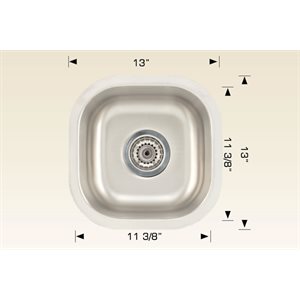 Single Kitchen sink ss 13x13x6 1 / 2