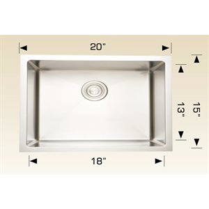 Single Kitchen sink ss 20x15x8