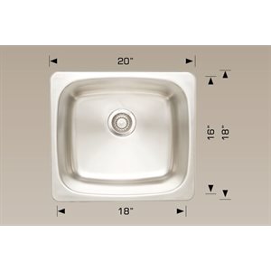 Single Kitchen sink ss 20x18x10