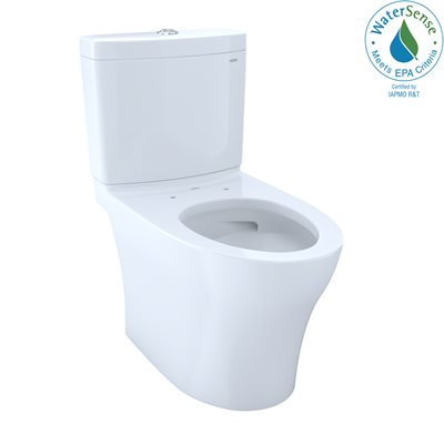 TOTO® Aquia® IV Two-Piece Elongated Dual Flush 1.28 and 0.8 GPF Toilet with CEFIONTECT, Cotton White - CST446CEMFG#01