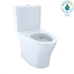 TOTO Aquia IV 1G Two-Piece Elongated Dual Flush 1.0 and 0.8 GPF Skirted Toilet with CEFIONTECT, Cotton White - CST446CUMG#01
