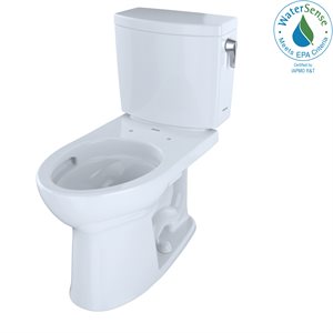 TOTO® Drake® II 1G® Two-Piece Elongated 1.0 GPF Universal Height Toilet with CEFIONTECT and Right-Hand Trip Lever, Cotton White - CST454CUFRG#01