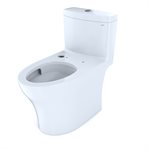 TOTO® Aquia® IV One-Piece Elongated Dual Flush 1.28 and 0.8 GPF WASHLET®+ and Auto Flush Ready Toilet with CEFIONTECT®, Cotton White - CST646CEMFGAT40#01