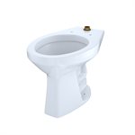 TOTO® Elongated Floor-Mounted Flushometer ADA Compliant Toilet Bowl with Top Spud, Cotton White - CT705ULN#01