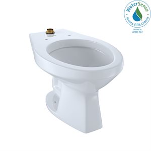 TOTO® Cuvette de toilette à chasse d'eau allongée au sol avec robinet supérieur et CEFIONTECT, coton blanc - CT705UNG #01