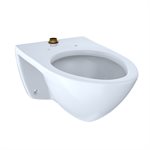 TOTO® Elongated Wall-Mounted Flushometer Toilet Bowl with Back Spud, Cotton White - CT708UV#01