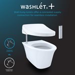 TOTO® WASHLET®+ AP Wall-Hung Elongated Toilet and WASHLET C2 and DuoFit® In-Wall 0.9 and 1.28 GPF Dual-Flush Tank System, Matte Silver - CWT4263074CMFG#MS