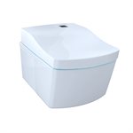 TOTO® NEOREST® AC™ Dual Flush 1.28 or 0.9 GPF Wall-Hung Toilet with Integrated Bidet Seat and Actilight®, Cotton White - CWT996CEMFX#01