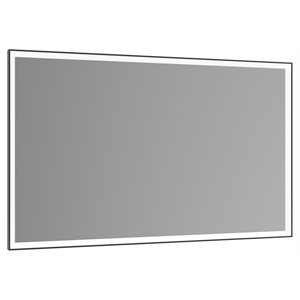 42" Light mirror | black anodized