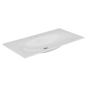 42" Ceramic washbasin | white