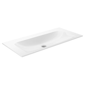 40" Ceramic washbasin | white