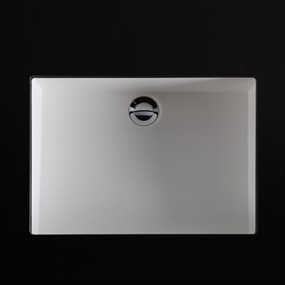 Under-counter Bathroom Sink made of solid surface with an ov