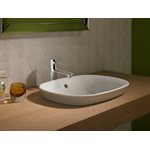 Lavabo de salle de bain semi-encastré ovale TOTO® Maris™ avec CEFIONTECT, os - LT480G#03