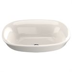 Lavabo de salle de bain semi-encastré ovale TOTO® Maris™ avec CEFIONTECT, beige Sedona - LT480G#12