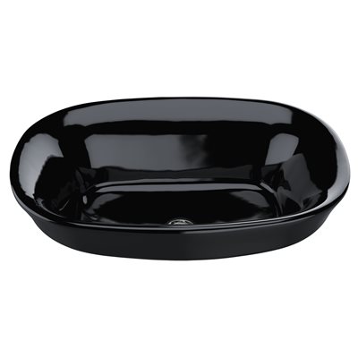 TOTO® Maris™ Oval Semi-Recessed Vessel Bathroom Sink, Ebony - LT480#51