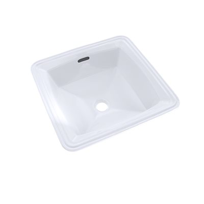 TOTO® Connelly™ Square Undermount Bathroom Sink with CEFIONTECT, Cotton White - LT491G#01