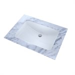 TOTO® 21-1 / 4" x 14-3 / 8" Large Rectangular Undermount Bathroom Sink with CEFIONTECT, Cotton White - LT540G#01
