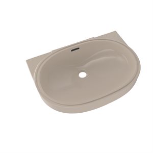 TOTO® Oval 19-11 / 16" x 13-3 / 4" Undermount Bathroom Sink with CEFIONTECT, Bone - LT546G#03