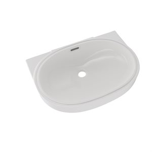 TOTO® Oval 19-11 / 16" x 13-3 / 4" Undermount Bathroom Sink with CEFIONTECT, Colonial White - LT546G#11