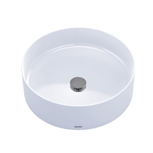 Lavabo de salle de bain rond TOTO® Arvina™ 16-9 / 16", coton blanc - LT573 #01