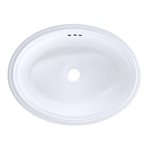Lavabo de salle de bain ovale TOTO® Dartmouth® 18-3 / 4" x 13-3 / 4", coton blanc - LT641#01