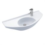 TOTO® Oval Wall-Mount Bathroom Sink with CEFIONTECT, Cotton White - LT650G#01