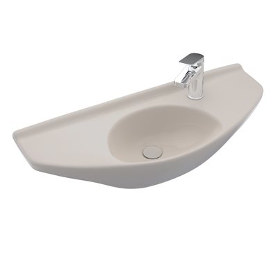 Lavabo de salle de bain mural ovale TOTO® avec CEFIONTECT, beige Sedona - LT650G#12