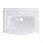 TOTO® Clayton® Rectangular Self-Rimming Drop-In Bathroom Sink for Single Hole Faucets, Cotton White - LT781#01