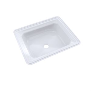 Lavabo de salle de bain rectangulaire TOTO® Guinevere® sous plan avec CEFIONTECT, coton blanc - LT973G#01