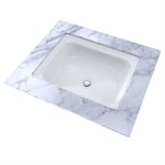 TOTO® Guinevere® Rectangular Undermount Bathroom Sink with CEFIONTECT, Cotton White - LT973G#01