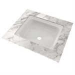 Lavabo de salle de bain rectangulaire à encastrer TOTO® Guinevere® avec CEFIONTECT, blanc colonial - LT973G#11