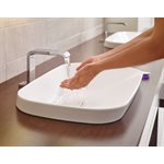 Lavabo de salle de bain rectangulaire semi-encastré TOTO® Neorest® Kiwami® en argile réfractaire avec CEFIONTECT, coton blanc - LT994G#01