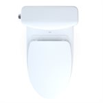 TOTO® Aquia IV® Cube Two-Piece Elongated Dual Flush 1.28 and 0.8 GPF Universal Height Toilet with CEFIONTECT®, WASHLET®+ Ready, Cotton White - MS436124CEMFG#01