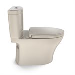 TOTO® Aquia® IV Two-Piece Elongated Dual Flush 1.28 and 0.8 GPF Universal Height Toilet with CEFIONTECT®, WASHLET®+ Ready, Bone - MS446124CEMFG#03