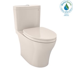 TOTO® Aquia® IV Two-Piece Elongated Dual Flush 1.28 and 0.8 GPF Universal Height Toilet with CEFIONTECT®, WASHLET®+ Ready, Sedona Beige - MS446124CEMFG#12