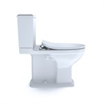 TOTO® Connelly® Two-Piece Elongated Dual Flush 1.28 and 0.9 GPF with CEFIONTECT® and Right Lever, WASHLET®+ Ready, Cotton White - MS494234CEMFRG#01