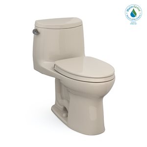 TOTO® UltraMax® II One-Piece Elongated 1.28 GPF Universal Height Toilet with CEFIONTECT and SS124 SoftClose Seat, WASHLET+ Ready, Bone - MS604124CEFG#03
