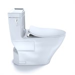 Toilette monocoque allongée 1,28 GPF TOTO® Aimes® avec siège CEFIONTECT® et SoftClose®, compatible WASHLET®+, coton blanc - MS626234CEFG#01