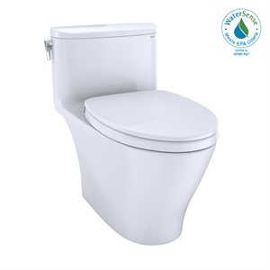 TOTO® Nexus® Toilette monocoque allongée à hauteur universelle de 1,28 GPF avec siège CEFIONTECT® et SS124 SoftClose, WASHLET®+ Ready, coton blanc - MS642124CEFG#01
