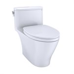 TOTO® Nexus® One-Piece Elongated 1.28 GPF Universal Height Toilet with CEFIONTECT® and SS124 SoftClose Seat, WASHLET®+ Ready, Cotton White - MS642124CEFG#01