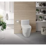 TOTO® Nexus® One-Piece Elongated 1.28 GPF Universal Height Toilet with CEFIONTECT® and SS124 SoftClose Seat, WASHLET®+ Ready, Colonial White - MS642124CEFG#11