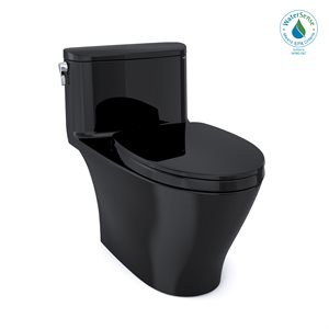 TOTO® Nexus® Toilette monocoque allongée à hauteur universelle de 1,28 GPF avec siège SS124 SoftClose, compatible WASHLET+, ébène - MS642124CEF#51