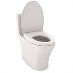 TOTO® Aquia® IV One-Piece Elongated Dual Flush 1.28 and 0.8 GPF Universal Height, WASHLET®+ Ready Toilet with CEFIONTECT®, Colonial White- MS646124CEMFG#11