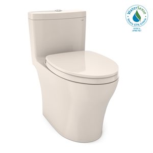 TOTO® Aquia® IV One-Piece Elongated Dual Flush 1.28 and 0.8 GPF Universal Height, WASHLET®+ Ready Toilet with CEFIONTECT®, Sedona Beige- MS646124CEMFG#12