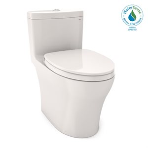 TOTO® Aquia® IV One-Piece Elongated Dual Flush 1.0 and 0.8 GPF Universal Height, WASHLET®+ Ready Toilet with CEFIONTECT®, Colonial White- MS646124CUMFG#11